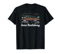 San Bartolomé, St Barts Fun Casas y Barcos costeros Camiseta