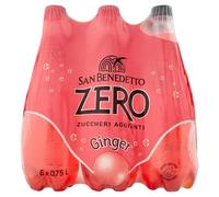 San benedetto - Bibita analcolica ginger, zero zuccheri aggiunti - confezione da 6 x 750 ml