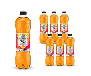 San Benedetto Thè Mango Zero 6 X 1,5L | Té Frío Sin Azúcar con Agua Mineral | Bebida refrescante de extracto de té y mango. Formato familiar para compartir, sin calorías y con sabor tropical.