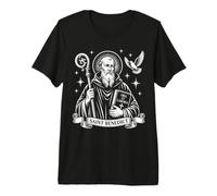 San Benito Ora et Labora Santos católicos Tradicionales Camiseta Premium