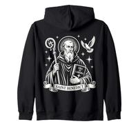San Benito Ora et Labora Santos católicos Tradicionales Sudadera con Capucha