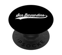 San Bernardino California Vintage Cursiva US City Name Retro PopSockets PopGrip Adhesivo