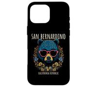 San Bernardino Fun Bear - Gafas con diseño de flores Carcasa para iPhone 16 Pro Max