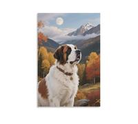 San Bernardo Cuadro De Pared, Poster Obra De Arte Colgado | Impresión Lienzo Murales, Único Pintura Decor De Hogar Para Salón Dormitorio, Regalo 12x18inch(30x45cm)