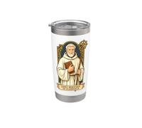 San Bernardo de Clairvaux Apicultor Candelero Católico Santo Vaso térmico de acero inoxidable de doble pared