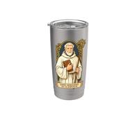 San Bernardo de Clairvaux Apicultor Candelero Católico Santo Vaso térmico de acero inoxidable de doble pared