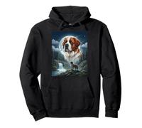 San Bernardo Howling Moon Meme Amante De Perros Divertidos Sudadera con Capucha