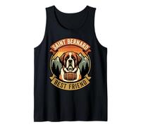 San Bernardo Mejor Amigo Vintage Perro Amante Camiseta sin Mangas
