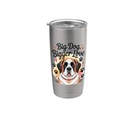 San Bernardo patas y corazones- Big Dog Bigger Love Vaso térmico de acero inoxidable de doble pared