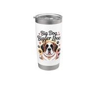 San Bernardo patas y corazones- Big Dog Bigger Love Vaso térmico de acero inoxidable de doble pared