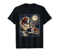 San Bernardo Perro Aullando a la Luna Vintage 90 Camiseta
