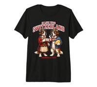 San Bernardo Perro Enamorado café Amor Queso Bandera Suiza Camiseta Premium