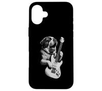 San Bernardo Tocando Guitarra Rock Música Perro Amante Carcasa para iPhone 16 Plus