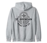 San Brendan Oración por Nosotros Oración Católica de San Patronazgo Sudadera con Capucha