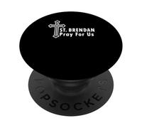 San Brendan ruega por Nosotros Santo católico PopSockets PopGrip Adhesivo