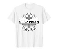 San Cipriano Reza por Nosotros Católica Patrona Devoción Camiseta