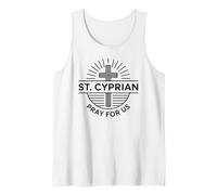 San Cipriano Reza por Nosotros Católica Patrona Devoción Camiseta sin Mangas
