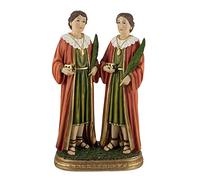 San Cosme y San Damián figura 30 cm. patronos médicos imagen resina peana