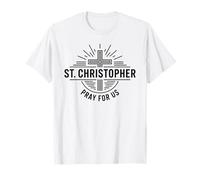 San Cristóbal ruega por Nosotros Cruz católica Camiseta