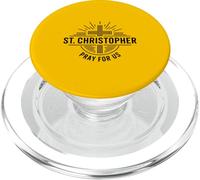 San Cristóbal ruega por Nosotros Cruz católica PopSockets PopGrip para MagSafe