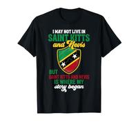 San Cristóbal y Nieves, Donde comenzó mi Historia: Distrised Shield Camiseta