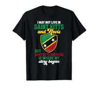 San Cristóbal y Nieves, Donde comenzó mi Historia: Distrised Shield Camiseta gráfica económica