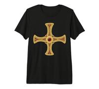 San Cuthbert Cruz Evangelio Pectoral Camino Católica Santo Camiseta Premium