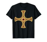 San Cuthbert Cruz Evangelio Pectoral Camino Vida Católica Santo Camiseta