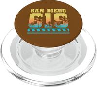 San Diego 619 Palmeras Tropicales California Retro Surfing PopSockets PopGrip para MagSafe