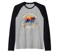 San Diego California Camiseta Manga Raglan