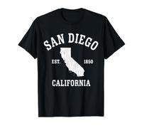 San Diego California EST 1850 Estilo Vintage Camiseta