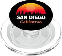 San Diego California State USA Vintage Sunset Retro City PopSockets PopGrip para MagSafe