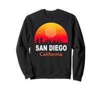 San Diego California State USA Vintage Sunset Retro City Sudadera