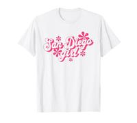 San Diego Chica Retro Ciudad Groovy Camiseta