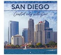 SAN DIEGO Coastal City with Flair (Calendar 2026 12" x 24" / 30 x 60 cm (abierto)) CALVENDO 12 Month Wall Calendar