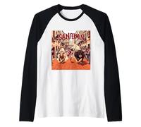 San Fermín Corriendo de los Toros, Pamplona, España Camiseta Manga Raglan