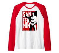 San Fermin Red Scarf Pamplona Bull Run Spain Festival Camiseta Manga Raglan