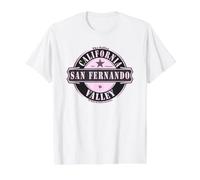 San Fernando Valley California Estados Unidos de América Camiseta gráfica económica, Hombre, Blanco, L