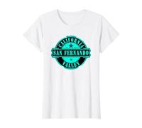 San Fernando Valley California Estados Unidos de América Camiseta gráfica económica, Mujer, Blanco, L