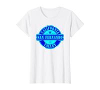 San Fernando Valley California Estados Unidos de América Camiseta gráfica económica, Mujer, Blanco, XS