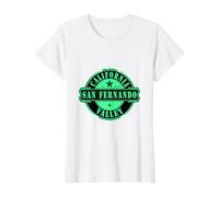 San Fernando Valley California Estados Unidos de América Camiseta gráfica económica, Mujer, Blanco, XS