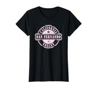 San Fernando Valley California Estados Unidos de América Camiseta gráfica económica, Mujer, Negro, L