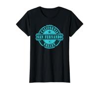 San Fernando Valley California Estados Unidos de América Camiseta gráfica económica, Mujer, Negro, XS