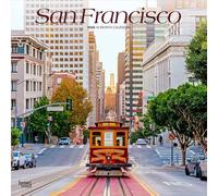 BrownTrout Calendario de pared San Francisco 2026 – 12 x 24 pulgadas, mensual, cuadrado, sin plástico