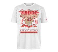 San Francisco 49ers Camiseta Unisex de Gran tamaño de la NFL con Estampado Serigrafiado del Equipo, Color Blanco