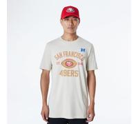 San Francisco 49ers New Era Cap NFL - Camiseta Regular con Estampado de Equipo Desgastado, diseño gráfico de Piedra, Unisex