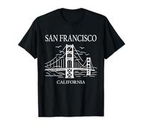 San Francisco California City Skyline Travel Souvenir Camiseta
