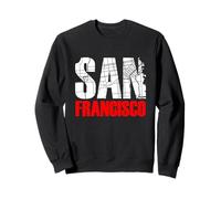 San Francisco California Graphic Map T-Shirt, San Francisco Sudadera