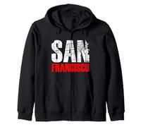 San Francisco California Graphic Map T-Shirt, San Francisco Sudadera con Capucha