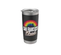 San Francisco California LGBTQ Gay Pride Rainbow Vaso térmico de acero inoxidable de doble pared